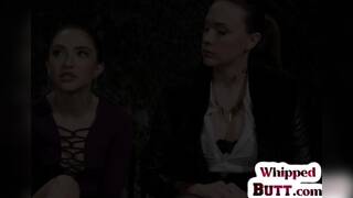 Lezdom mistress toying and dildo fucking submissive dyke