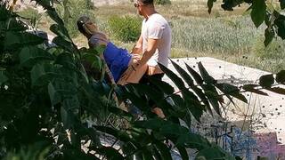 Couple caught having sex in a public park