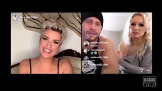 Seth Gamble & Kenzie Taylor go on Instagram Live with Naked News!