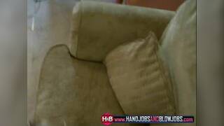 POV gilrfriend sucks off hard cock