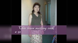 Chie loves sucking cock, 50's matured school teacher