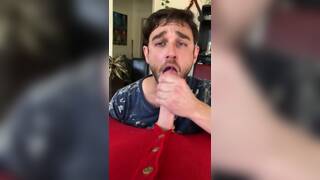 4skin in a onesie and rubbing cum all over my beard (Max Spade)