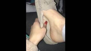 Tiny teen shows off her small feet! Soles and toes! Hottest feet on pornhub