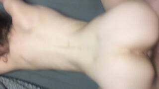 Girl takes big cock doggy style