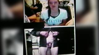 Horny College girl has a good look at my hot show (+ sound )