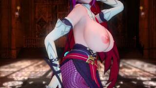Mmd genshin impact rosaria big tits and hot and sexy with wonderful job inside the cathedral sloppy