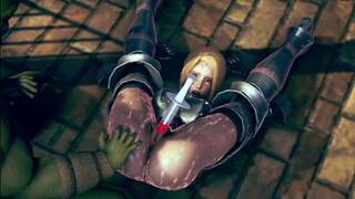 Female knight lose to monster ork - episode 3