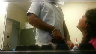 BJ and anal in bank office.