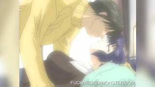 Busty hentai whore rides dick