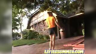 Teen in braces rubbing