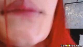 Long Red Hair Babe Enjoying Her Vibrator