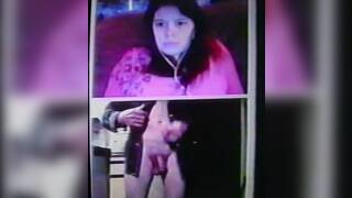 Pretty in pink College girl hides her horny guilty face