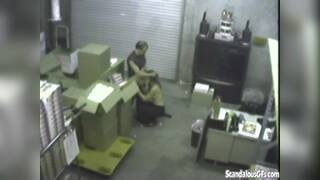 Couple having Blowjob at warehouse