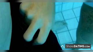 Fuck and blowjob in the pool