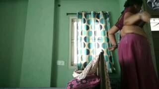 Desi Indian Housewife Mother (Padmavathi) undressing Big Butt Caught on Camera part-3