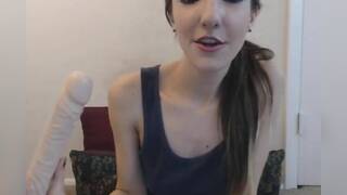 She Getting Fuck on Her Pussy and Mouth With Dildo