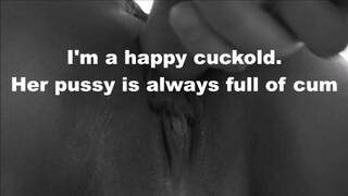 Cuckold watches wife fucking in front