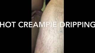 Creampie dripping out of girl.
