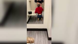 fucking girlfriend in a public changing room
