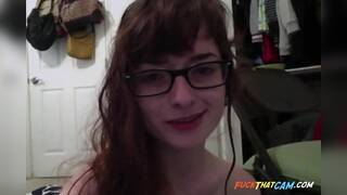 Skinny nerd panty rub.