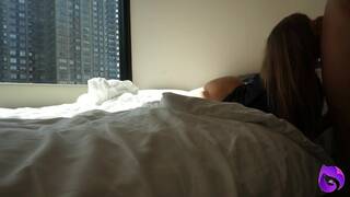 NYC CUMWALK - Febby Twigs Walking Around NYC Timesquare With Jason Sweets Cum