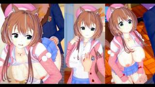 [Hentai Game Koikatsu! ]Have sex with Big tits Ayunda Risu.3DCG Erotic Anime Video.