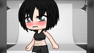 gacha athletic friend fun in school bathroom