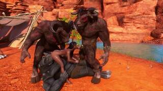 Maya Has Gangbang with 3 Huge Cocks