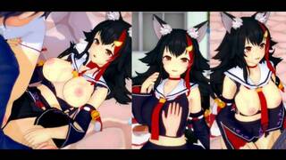 [Hentai Game Koikatsu! ]Have sex with Big tits Vtuber Ookami Mio.3DCG Erotic Anime Video.
