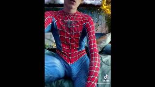 Tom Holland SpiderMan Bulge leaks Exposed Dick print Cumming TomHolland Spider Man cock porn gay