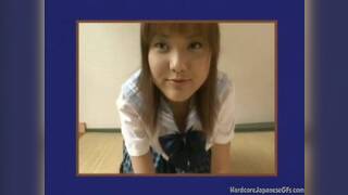 Asian schoolgirl fingers her pussy solo