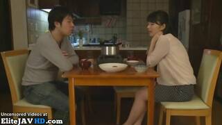 Japanese hot wife cheating husband with his boss