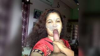 My friends hot mom Pratima Aunty Facial