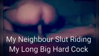 Meine Nachbarin, Schlampenfrau, reitet meinen großen, harten Schwanz