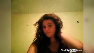 Cute brunette fingers on cam