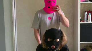 I am fucking hoe from Boston in front of the mirror