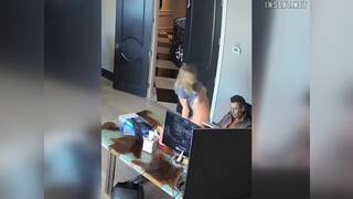 Wishing a good morning to dad