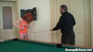 Teen fucks and sucks off oldie