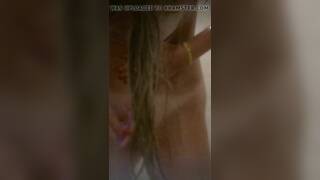 camping shower shaving pussy