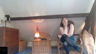 Lady Chloe is smoking