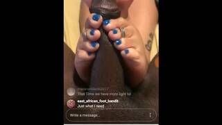 IG Ebony Footjob