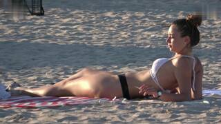 Sexy Girl In Thong At The Beach