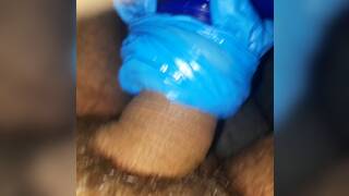 Latex pocketpussy play