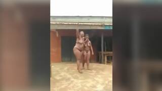 Nude Helpless African Girl Degraded In Public By Her Nude Psychotic Real Mother