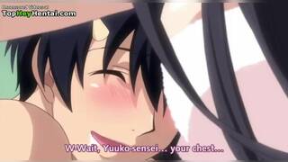 Stunning busty girl takes care of her friend