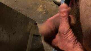 Just jerking off in a public garage!