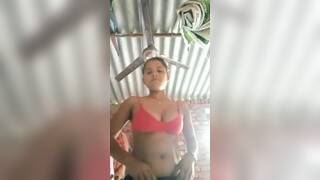 Teen village girl showing boobs and pussy