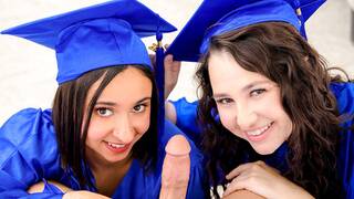 Graduation robes with nothing underneath had stepsister Liz Jordan all hot