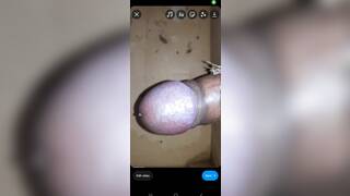 Masturbating by long dick