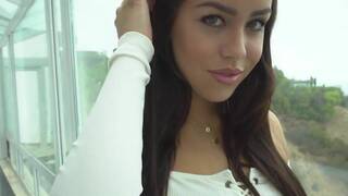 round booty brunette fucked with messy facial